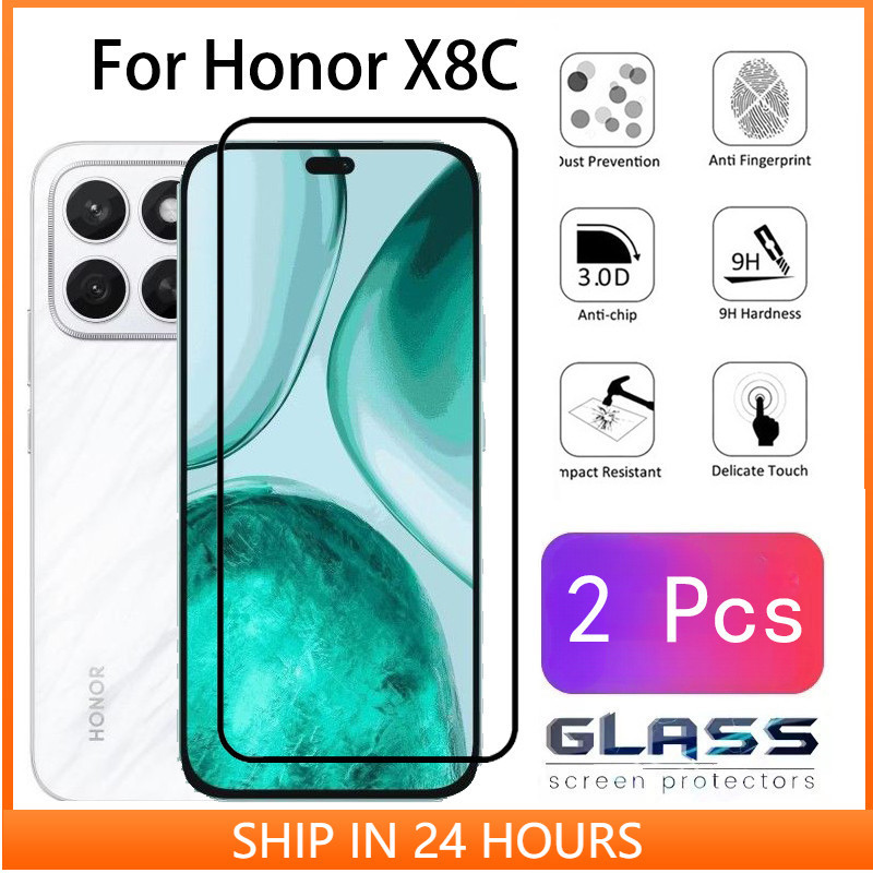 2 Chiếc Honor X8C Kính Cường Lực Bảo Vệ Màn Hình Cho Honor X8C X7C X8B X7B X6B X8A X7A X6A X5B Plus 