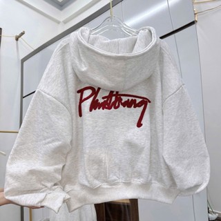  Áo khoác nỉ hoodie unisex rộng form nhiều màu sắc nam nữ tay phồng thiết kế lá cờ Mỹ thoitrangthubio 