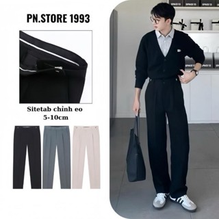   Bản vải không nhăn  Quần tây nam ống suông PN.STORE 1993 cạp cao quần âu nam tôn dáng vải tuyết hàn thoáng khí 