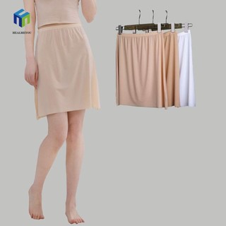  HEALMEYOU Váy Lót Trong Váy Hán Phục Lưng Cao Co Giãn Bằng Lụa Lạnh Màu Trơn Dành Cho Nữ Mặc Vào Mùa Hè 