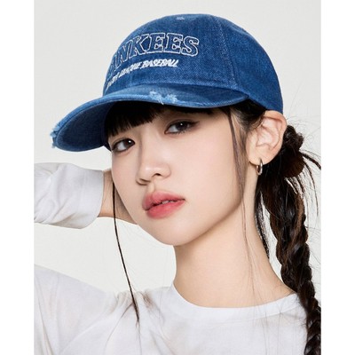 MLB - Nón bóng chày unisex Denim Embossed_3ACPV215N-50BLL