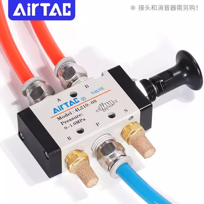 Van kéo van rút van 4R210-08 4L210-08 ren 13mm van tay kéo nhả đảo chiều khí nén