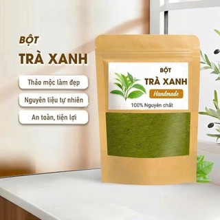  Bột Trà Xanh đắp mặt nạ   - sạch mụn thâm ngừa lão hóa 