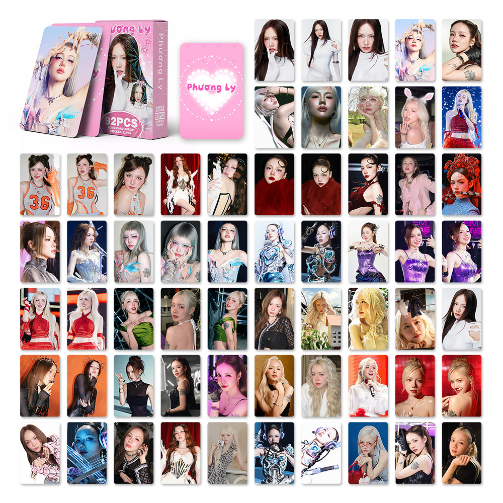 92 Cái / hộp Ngôi Sao Việt Nam EM XINH SAY HI PhươngLy Lomo Cards 52HZ LyHan PhươngMyChi Dán BichPhu