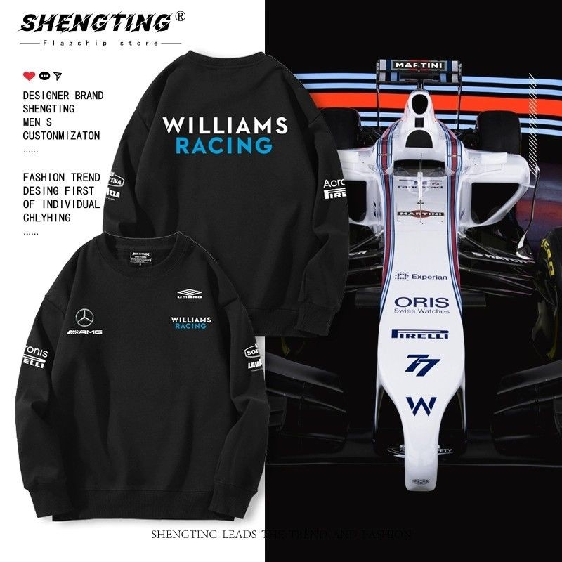 [COD] Cặp đôi áo cổ tròn và áo khoác Williams Formula 1, phù hợp cho mùa thu đông