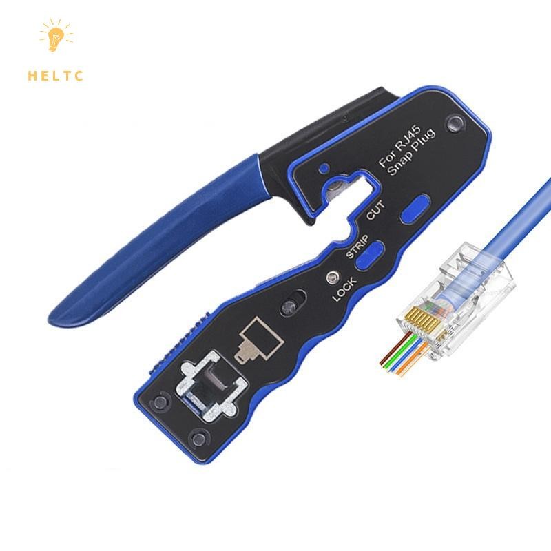 [HELLC] Bộ dụng cụ uốn RJ45 Đi qua Ethernet Crimper và thử nghiệm cho Cat5e Cat6 Cat6a 8P8C Wire Net