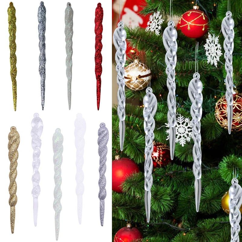5 Chiếc Giáng Sinh Icicle Treo Đồ Trang Trí Icicle Giả Để Trang Trí Tiệc Giáng Sinh