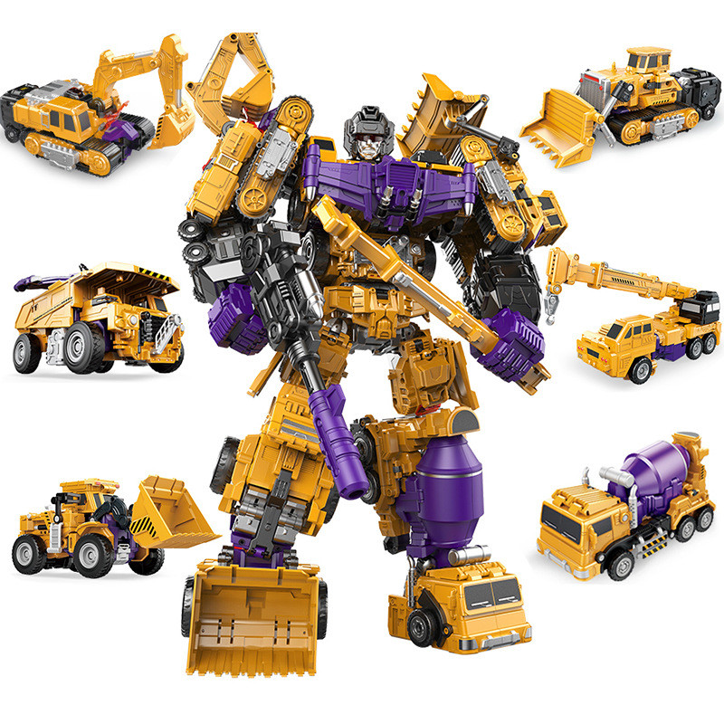 Good Boy BB Transforming Toy Jinjiang Six-Fit Transforming Engineering Vehicle Hercules King Kong Se