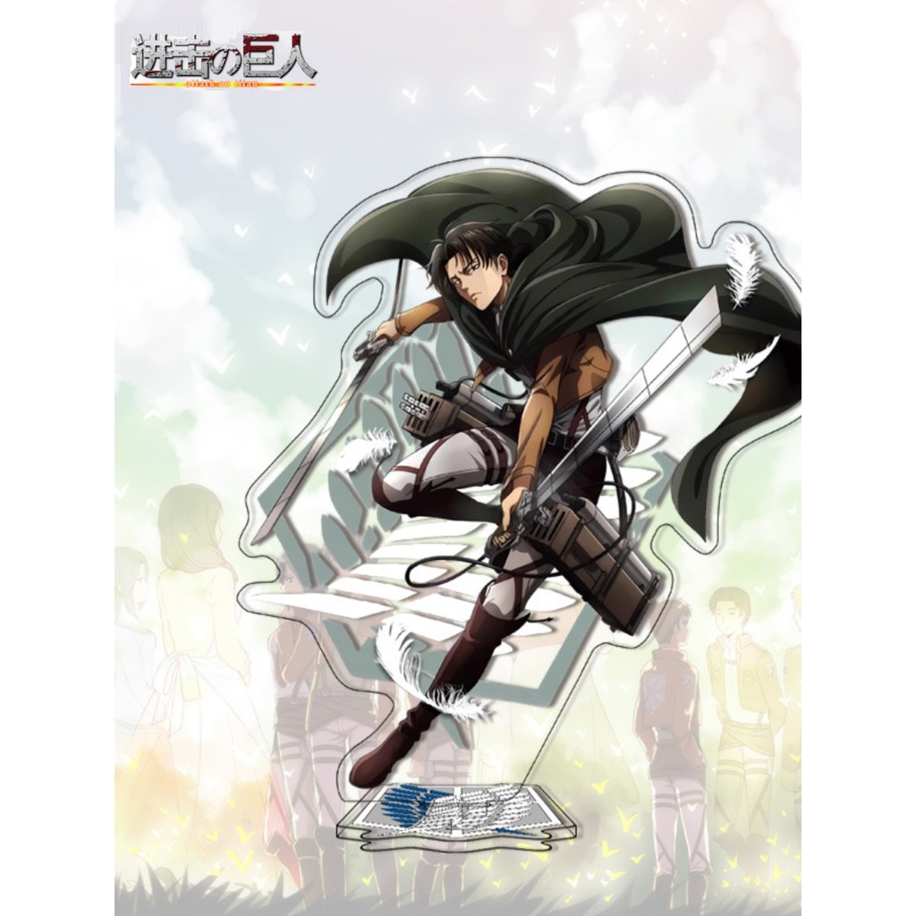 Mô Hình Acrylic Attack on titan Levi,Eren,Mikasa– Standee Trang Trí Bàn, Quà Tặng Anime