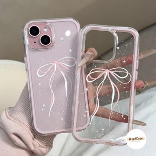  Nơ Cho IPhone 11 12 16 13 15 14 Pro Max XR XS X 8Plus 7Plus Max 15 16 13 Plus Ốp Lưng Điện Thoại Trong Suốt Hai Trong 