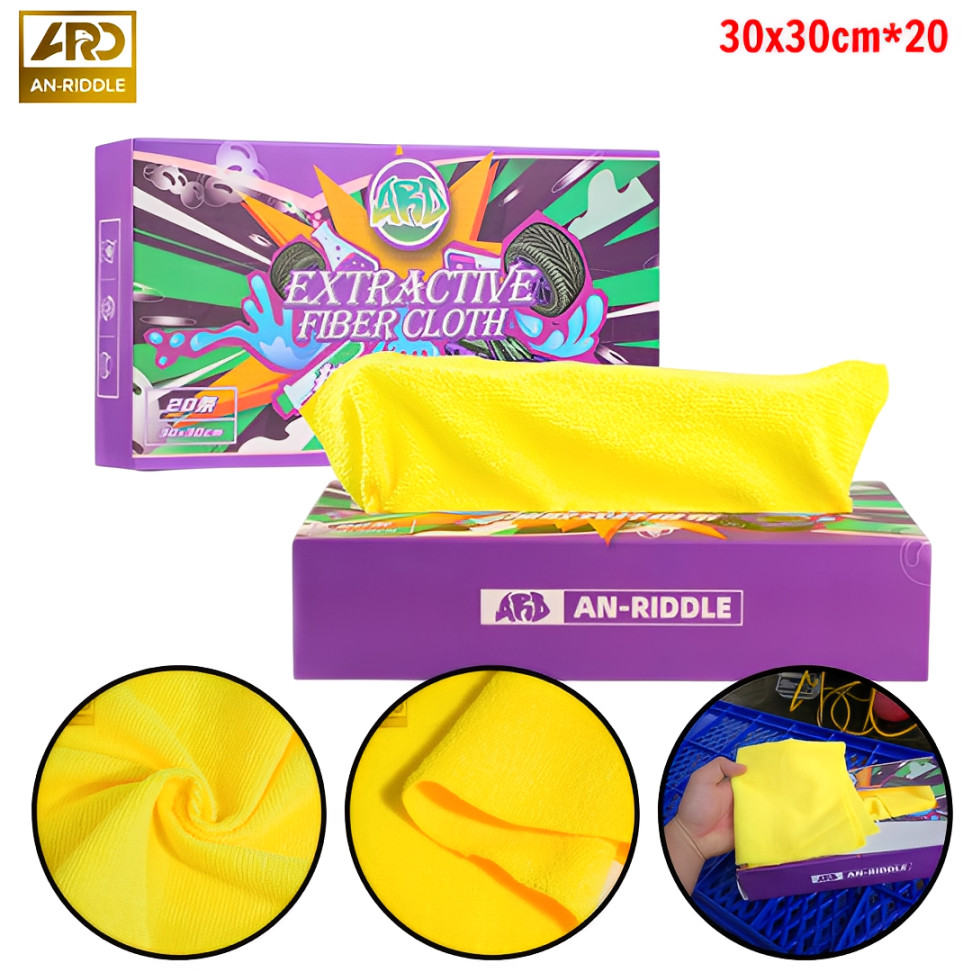 Hộp Khăn Microfiber Đa Năng Hộp Dạng Rút Chính Hãng ARD AN-RIDDLE – 30x30cm, Thấm Hút Mạnh, Không Xư