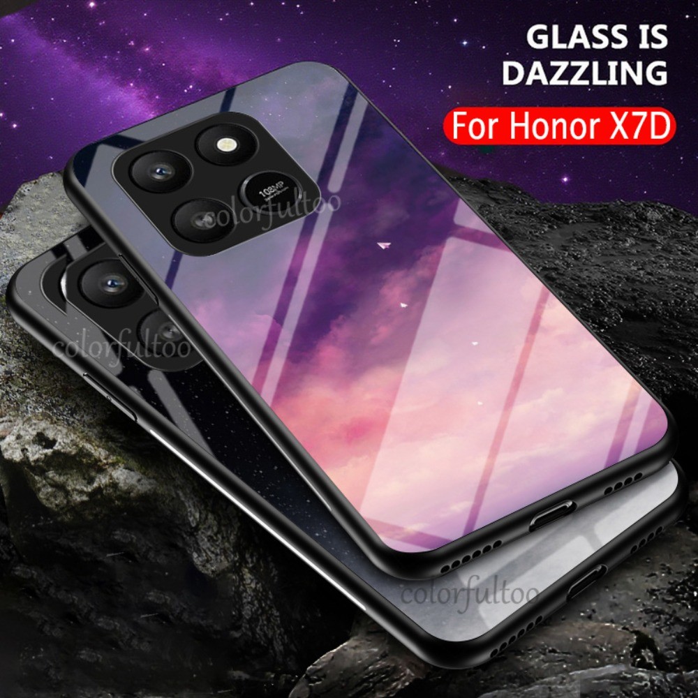 Ốp Cho Honor X7D X7 D X 7D HonorX7D 4G 5G 2025 Màu Gradient Kính Cường Lực Vỏ Điện Thoại Silicon Mềm