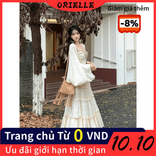 🌷ORIELLE🌷​​thanh lịch​ sang chảnh Mẫu Mới Áo khoác thủ công nặng nhẹ phong cách Bohemian mới mùa xuân và mùa thu, bộ chân váy ôm sát Đi Nghỉ Mùa Thu Nặng Nhẹ Nhàng Set áo corset​ Set áo croptop trễ vai bèo mặc đi chơi đi biển sang chảnh dáng xòe