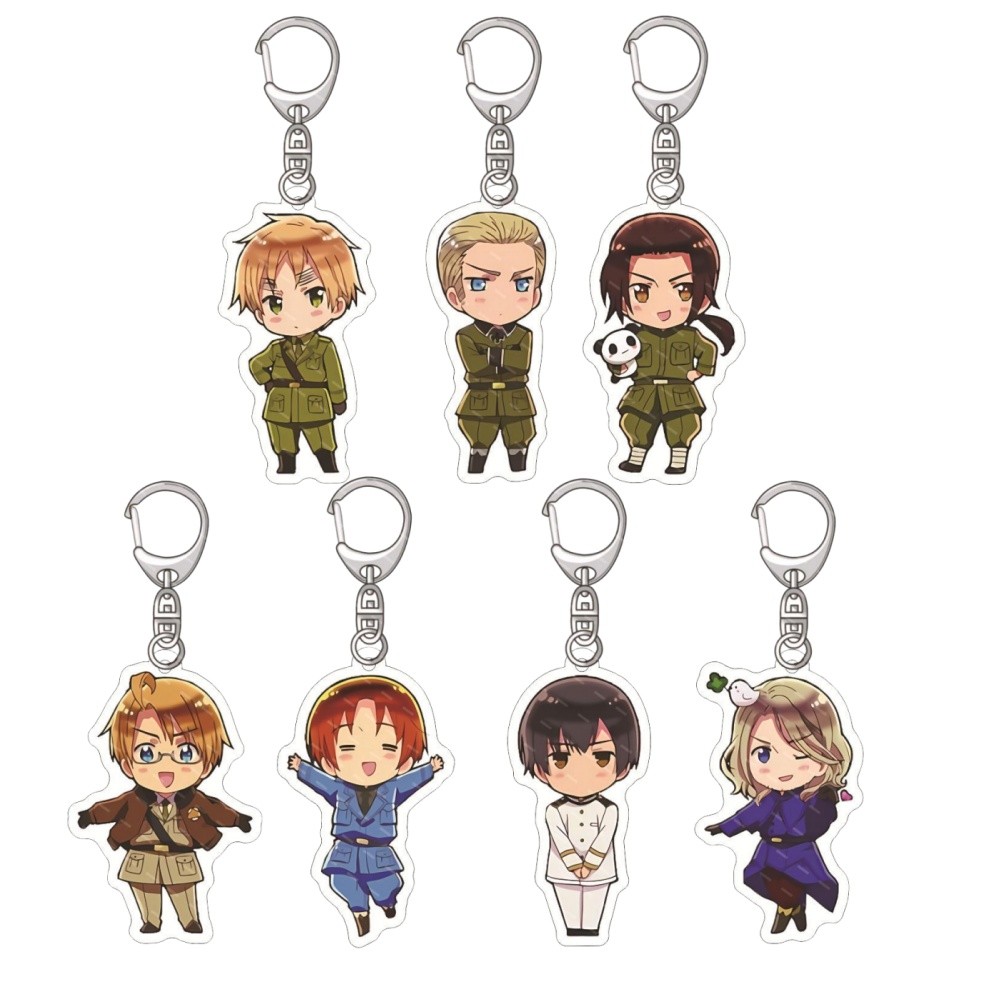 Charm Cartoon Anime Fan Gift HD Character Hetalia APH Anime Cosplay Acrylic Keychain Model Plate   T