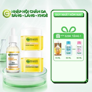 Bộ tinh chất và kem dưỡng da Garnier Bright Complete 30X Vitamin C