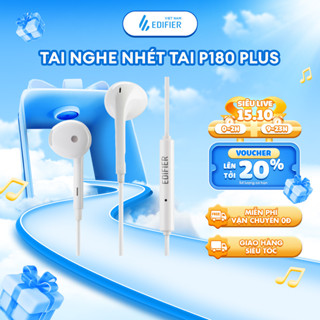 Tai Nghe Nhét Tai Có Dây EDIFIER P180 PLUS | Chân Cắm 3.5mm/ USB-C | Dài 1.3m |  Mico Tích Hợp | Bảo Hành 15 Tháng