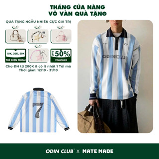Áo polo longsleeves Denzel ODIN CLUB, Áo polo nam thể thao dài tay, form boxy, chất vải lưới thoáng mát, hình in bền bỉ
