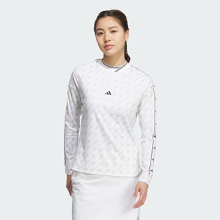  adidas Đánh gôn Áo Cổ Đứng Họa Tiết Dài Tay Nữ trắng IM7206 