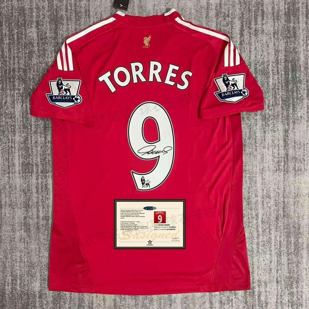 Áo đấu bóng đá Liverpool sân nhà 08-10 Torres số 9 in chữ ký fan retro cao cấp