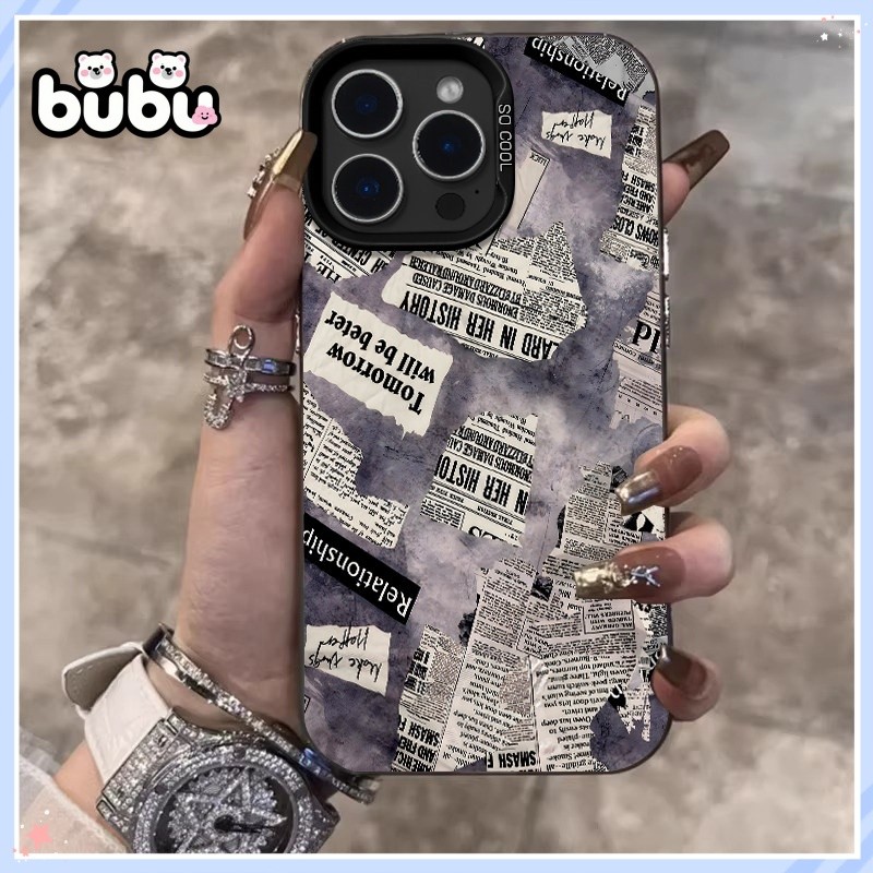 ốp lưng iphone Báo cũ phong cách cổ điển Cho Iphone 17 Iphone 11 Pro 12 13 14 15 16 7 xs xr Pro Max 