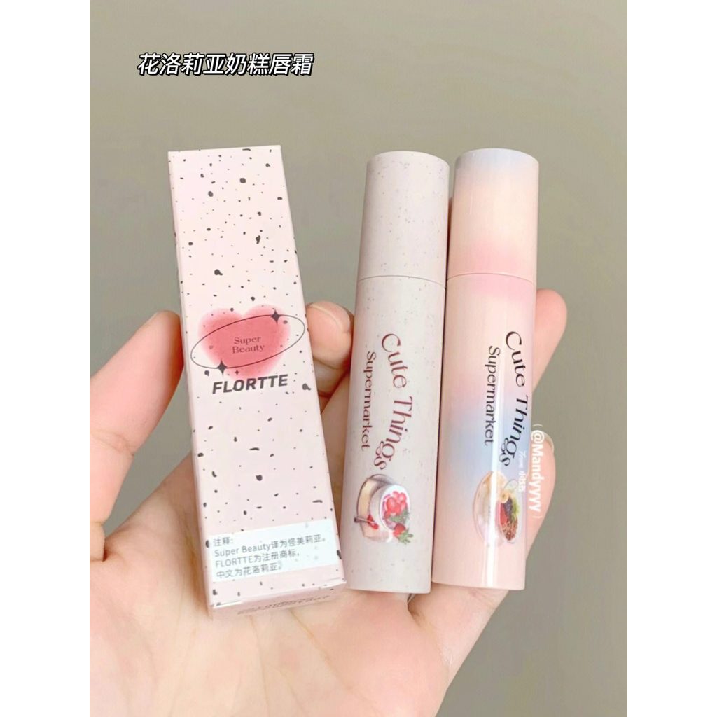 Flortte Flortte Cream Lip Cream b03 Son môi Primer Màu khỏa thân Flower Lolia 03 Apple Skin Lip Glaz