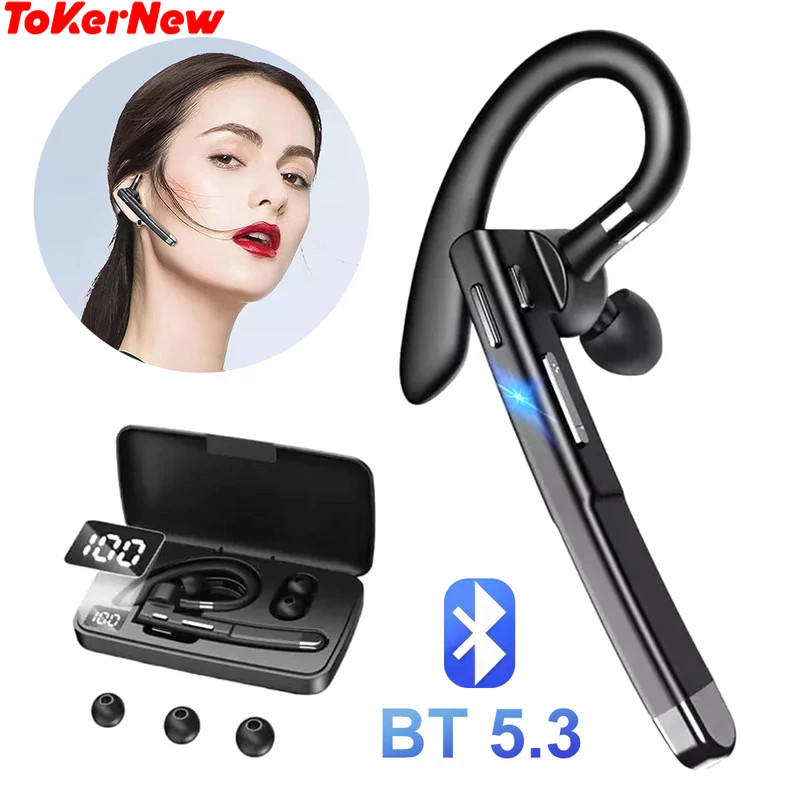 Truck Driver Wireless Bluetooth 5.3 Headset Noise Cancelling Sports Headset Business Headset with Di