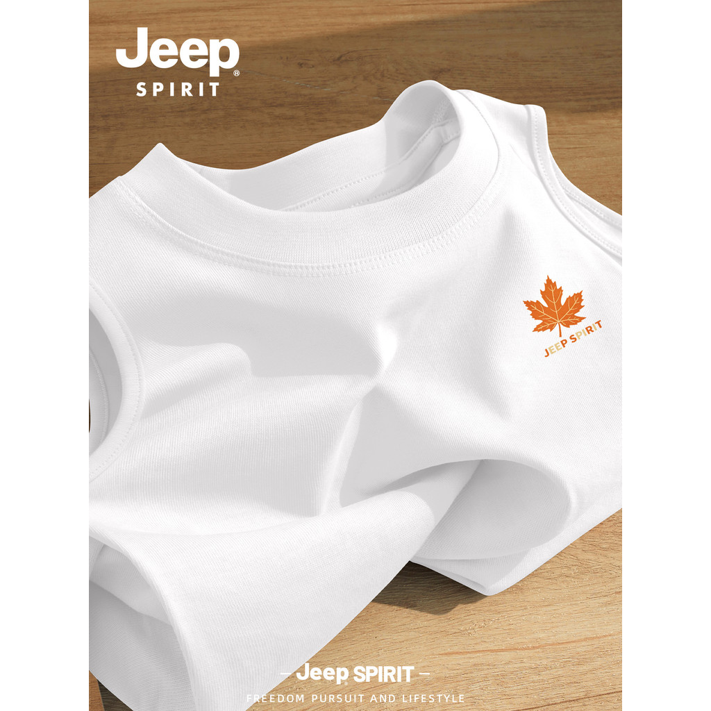 Jeep Jeep Jeep Nguyên Chất Cotton Áo Vest Nam Thể Thao Áo Thun Mùa Hè 2026 Hai Màu Phong Không Tay B