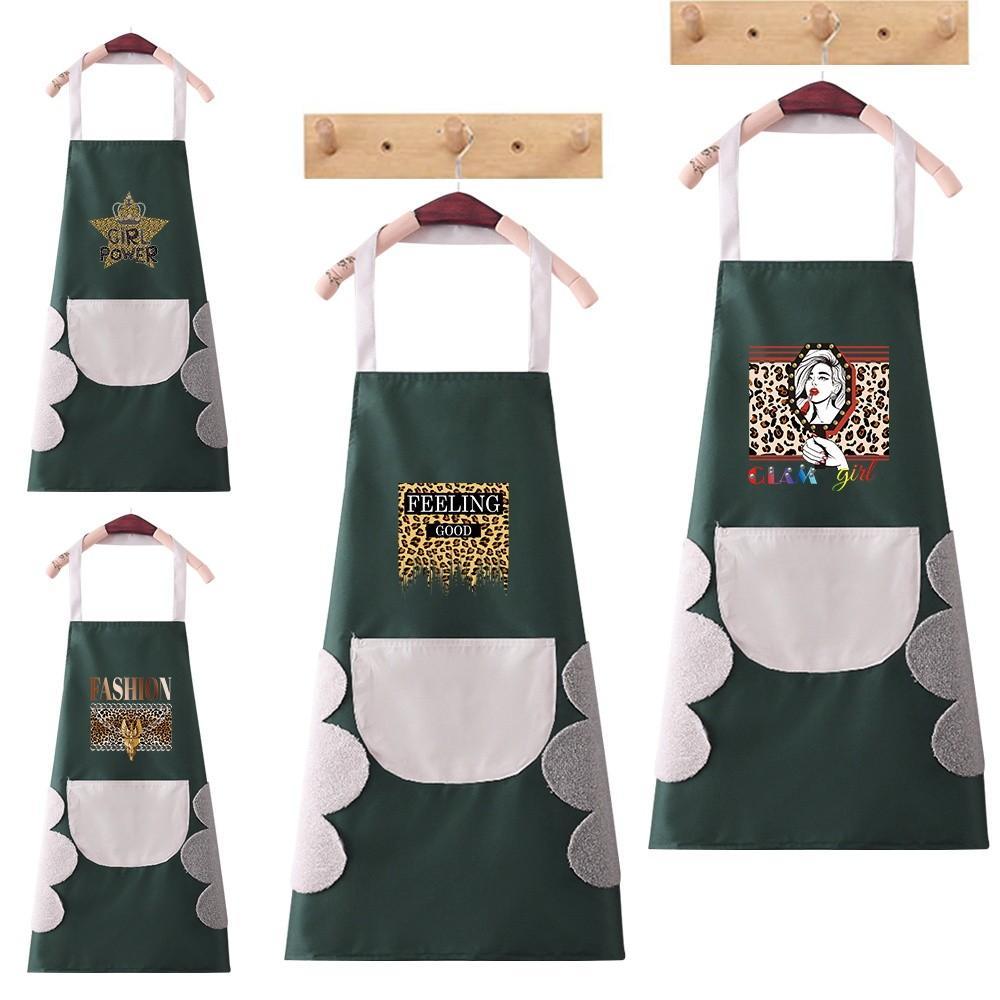Apron new Oil-Proof Cooking Work Clothes Lightweight Sleeveless  Convenient Kitchen Cooking  Leopard