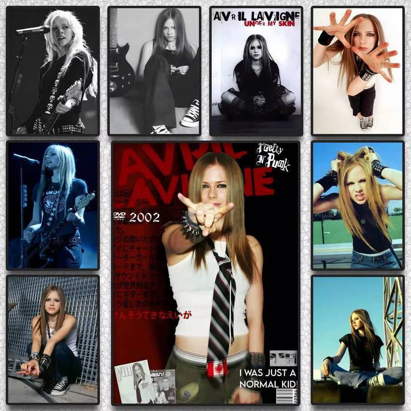 Avril Lavigne Pop Punk Âm Nhạc Poster Không Khung Canvas Treo Tường Nghệ Thuật Tranh Âm Nhạc Phòng T