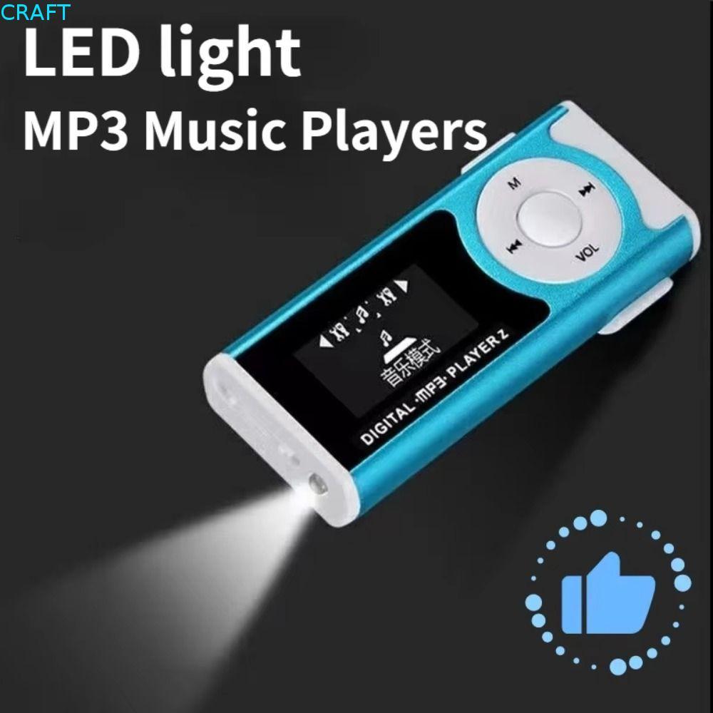 Máy nghe nhạc MP3 Mini cầm tay CRAFT, Âm thanh không mất mát với màn hình LCD Máy nghe nhạc MP3 USB,