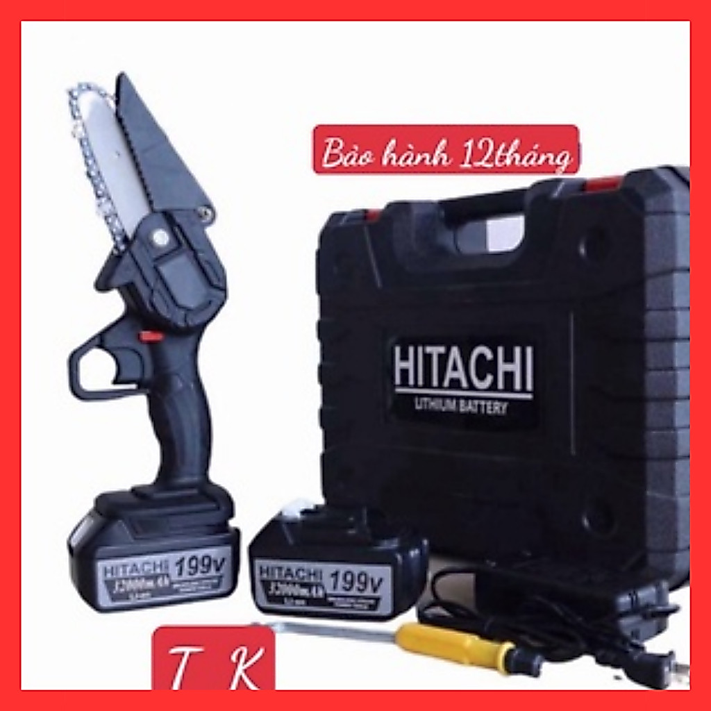 Máy cưa xích Hitachi dùng p  in
