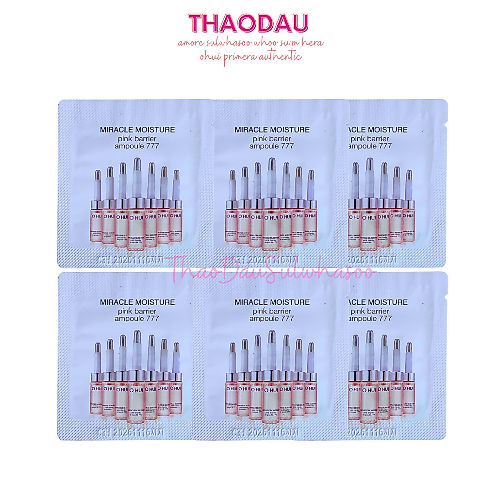 5g Ohui Sample tinh chất 777 cấp ẩm chuyên sâu và căng bóng da Miracle Moisture Ampoule Ohui 777 1ml