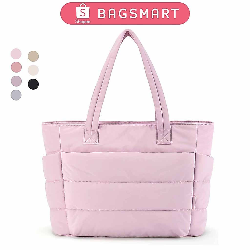 BAGSMART Túi Tote dành cho nữ Túi Tote phồng nhẹ có ngăn Túi đeo vai Túi xách Túi đeo vai