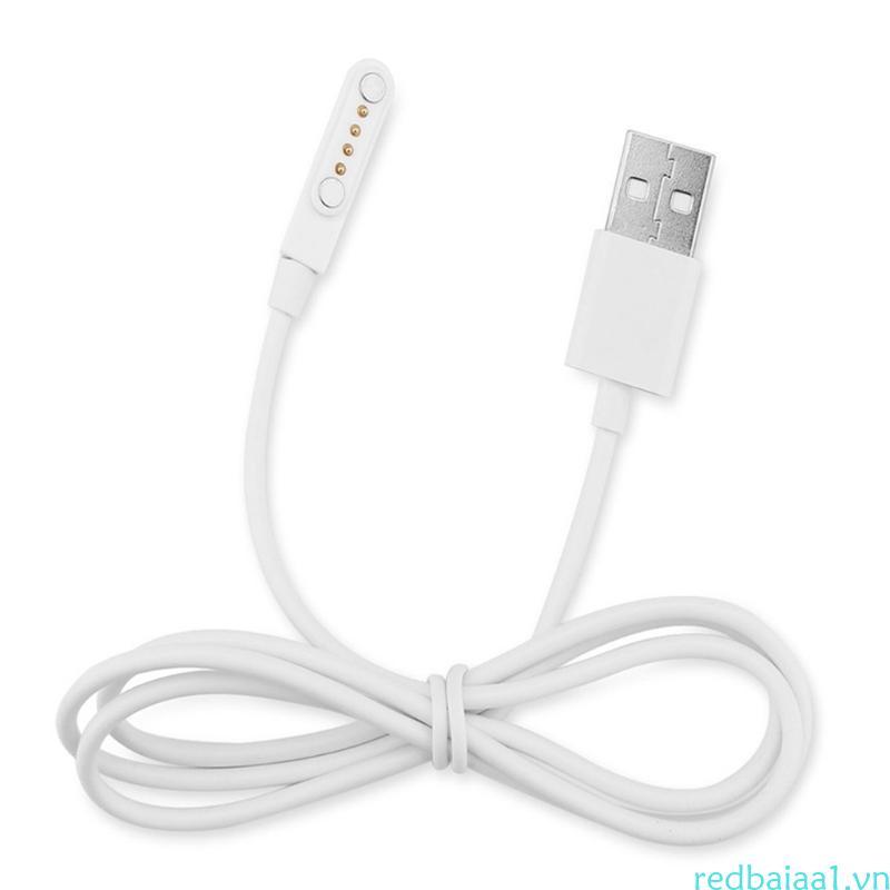 Redbaiaa1 Từ Tính Cho Đồng Hồ Thông Minh Cáp Sạc 4 Chân Cho KW88 KW98 KW99 GT88 GT68