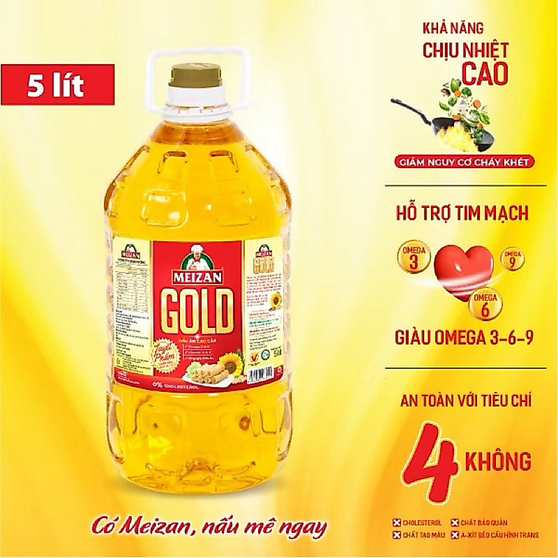 Dầu ăn mezan gold  can 5L.