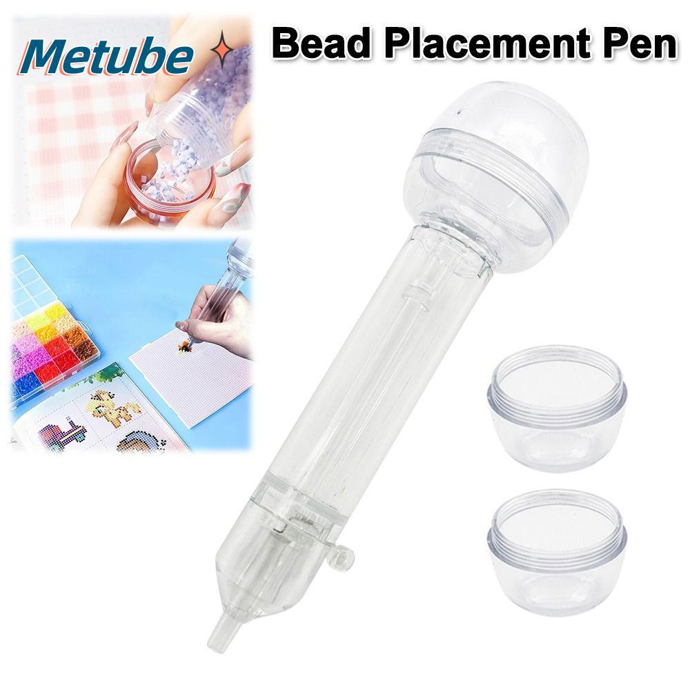 METUBE Perler Hama Beads Pen, Press Crafts Maker Bead Placement Pen, Creative Automatic 2.6mm Tip DI