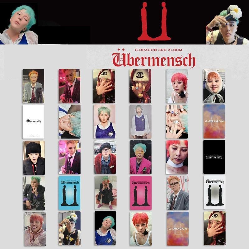 GDRAGON Hàng hóa Photocard Tự in GDRAGON Triển lãm thẻ may mắn POWER Meitu Bộ sưu tập thẻ ảnh GDRAGO