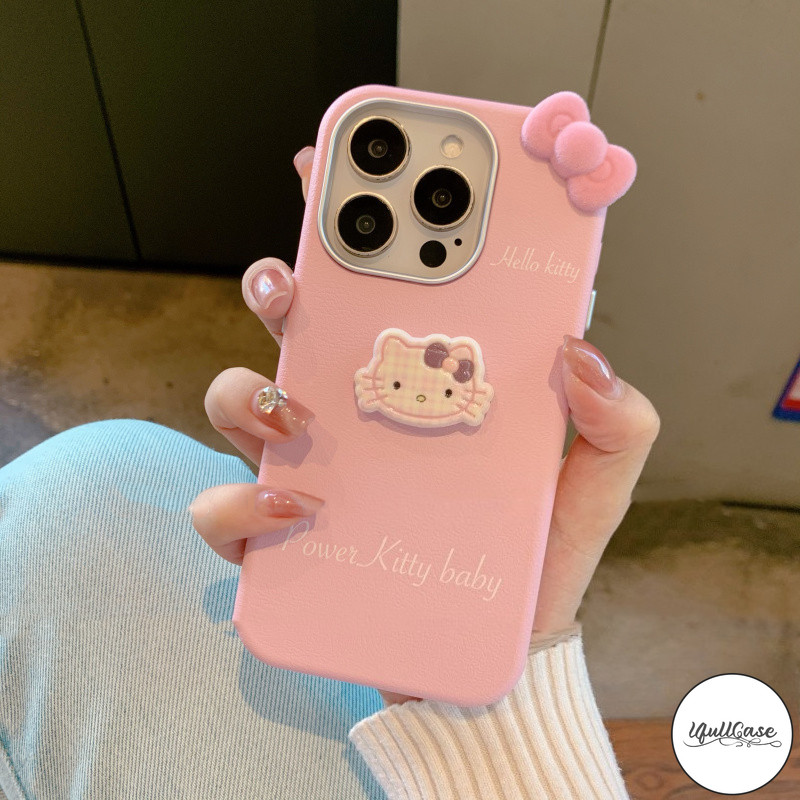 Ốp Lưng Oppo A5i A3X A54 A60 A5 A38 A18 A15 A7 A17 A55 A16K A58 A3s A74 Vỏ Búp Bê Hello Kitty Nơ 3D 