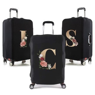 Vali coverTravel Phụ Kiện In Vàng Series Thời Trang Dày Co Giãn 18-32inch Hành Lý Bao Bảo Vệ Có Thể Giặt Được