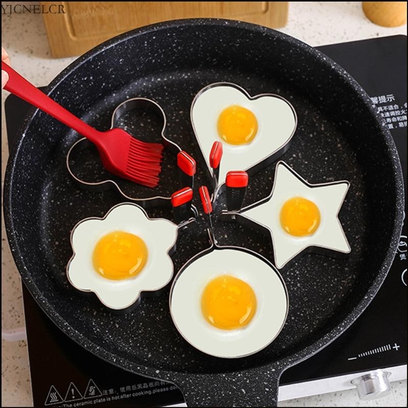 Stainless Steel Eggs Rings Heart Round Star Pancake Mold for Frying Eggs Omelet