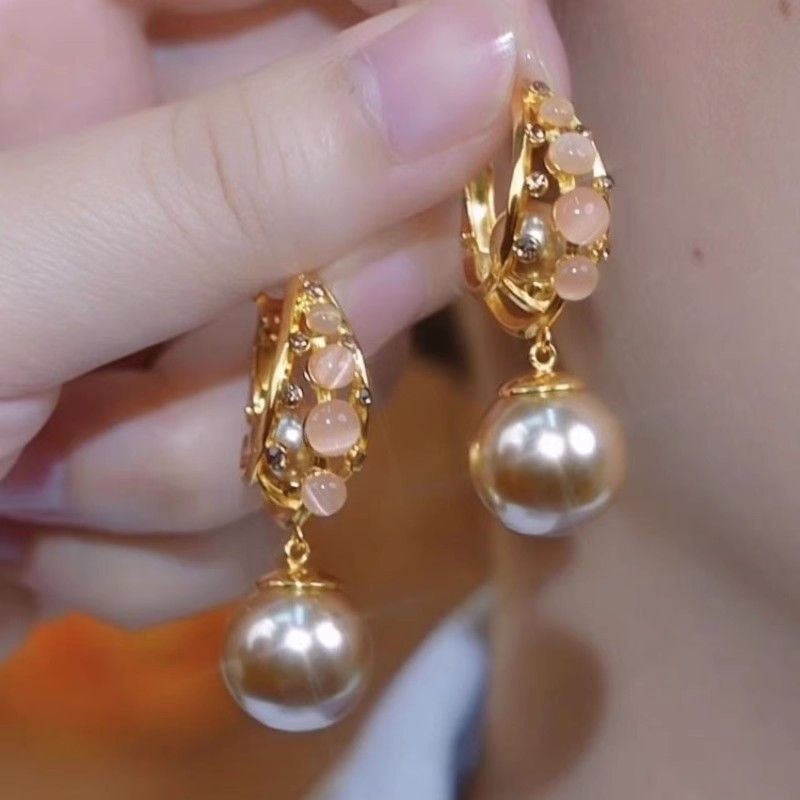 Bông Tai Ngọc Trai Nữ Tính Khí Tiệc Thời Trang Nhẹ Sang Trọng Pháp Bông Tai Đầm Dạ Hội Bông Tai