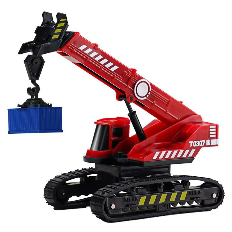 Hot Sale#Large Crane Toy Set Lifting Crane Children's Crawler Crane Model Simulation New Engineering