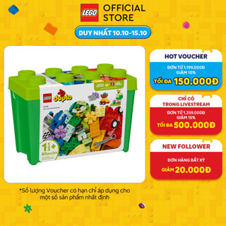 LEGO DUPLO 10439 Đồ Chơi Lắp Ráp Thùng Gạch Sáng Tạo: Xe Hơi Và Xe Tải (80 chi tiết)