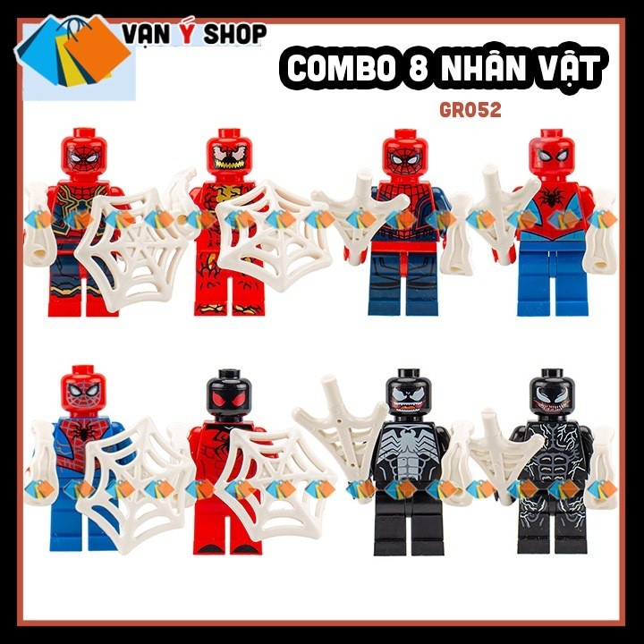 Iron Man Combo 8 Nhân vật Giá rẻ Mô hình Nhân vật Siêu Anh Hùng Mô hình Iron Man Người Sắt GR048-GR0