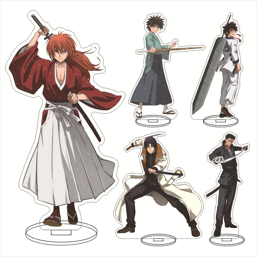New Anime Rurouni Kenshin Figures HIMURA KENSHIN Sagara Sanosuke Cosplay Acrylic Stand Model Plate D