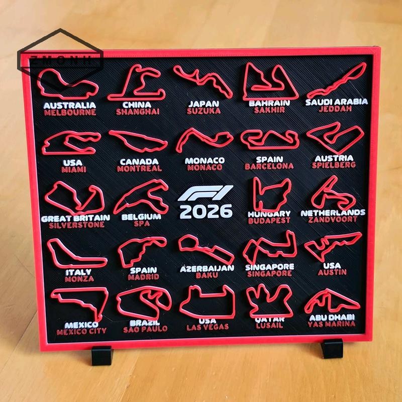 ZMONH 2026 Formula 1 Lịch F1 Có Chân Đế Đua Để Bàn Lịch Trang Trí Văn Phòng Tại Nhà Trang Trí Máy Tí