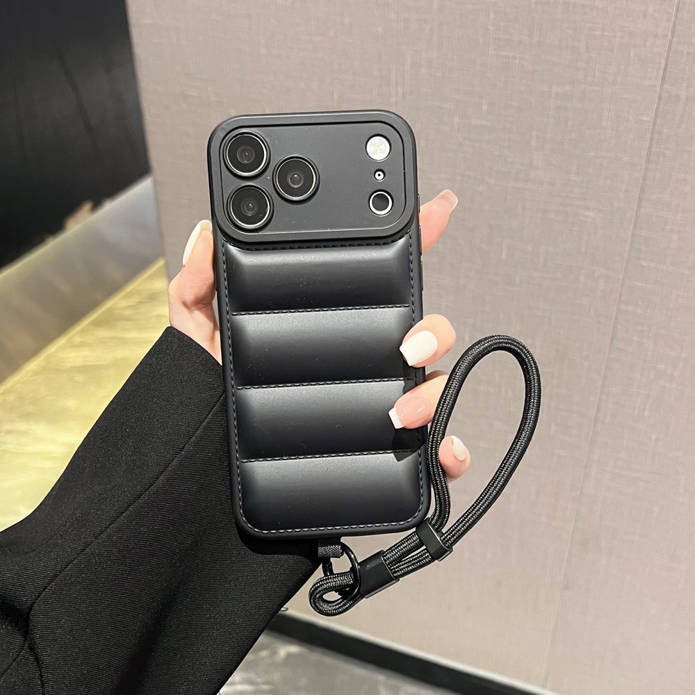 Ốp điện thoại dây đeo cho Google Pixel 6 6A 7 7A 9 10 Pro Down Jacket Case