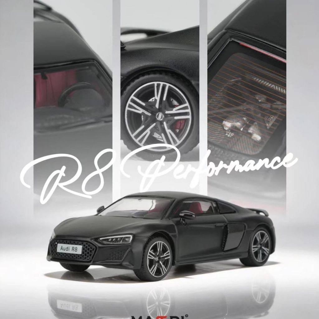 MASDI 1/64 Audi R8 V10 2022 Mô Hình Xe Mô Phỏng Quy Mô Nhỏ Hợp Kim Xe Ô Tô Mô Hình Trẻ Em Bé Trai Bộ