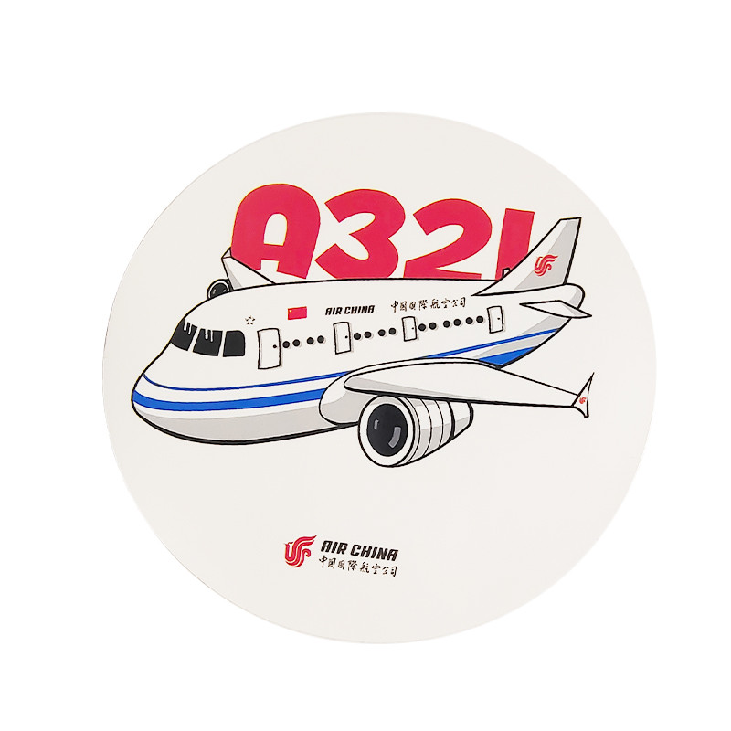 Tôi yêu bay|China Airlines CA Airlines A321 Airlines Bộ phận du lịch nội trú Xe đẩy Tủ lạnh Nhãn dán
