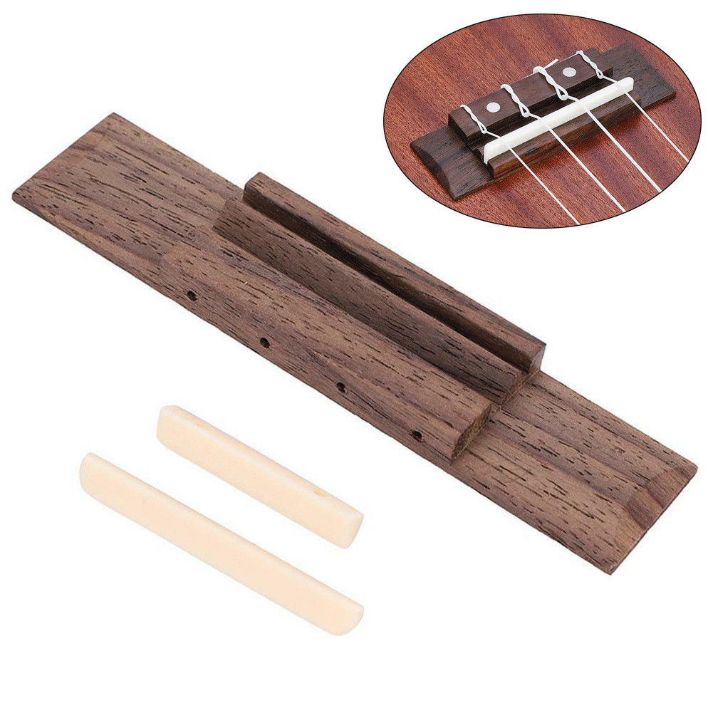 HS-Ukulele Universal Code, Cầu Gỗ Hồng + Gối Dưới + Gối Trên Dân Gian